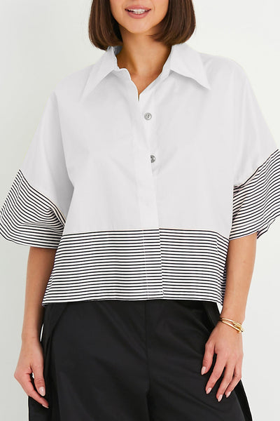Campy Shirt Stripes Black White