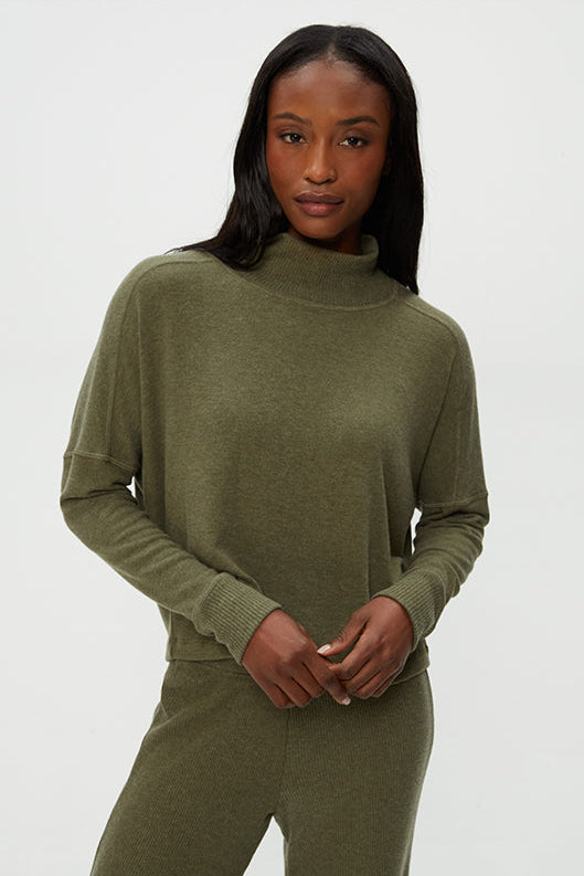 Frida Mock Neck Top Topiary