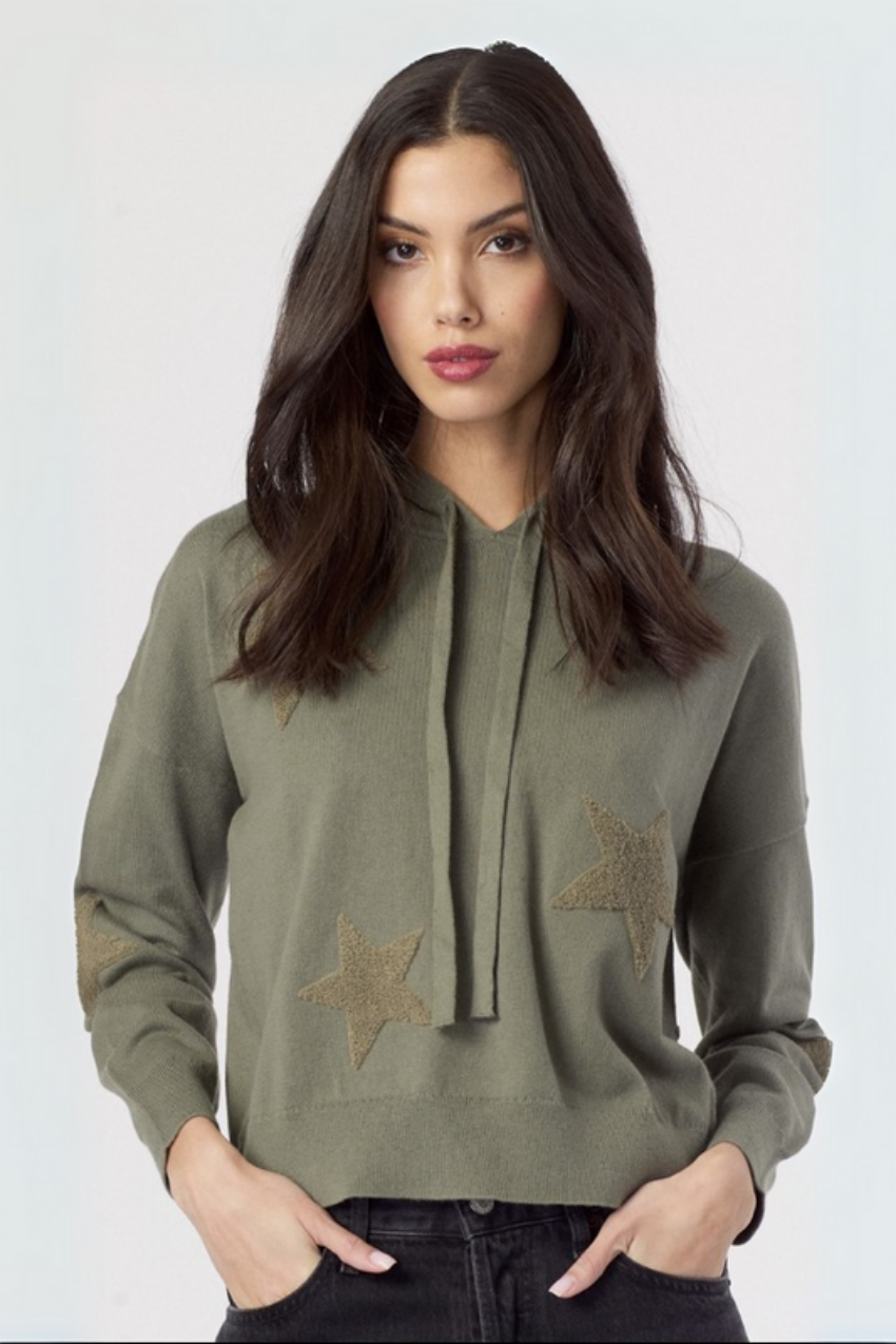 Star Hoodie Military Green