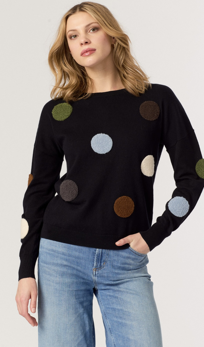 Dot Crewneck Black