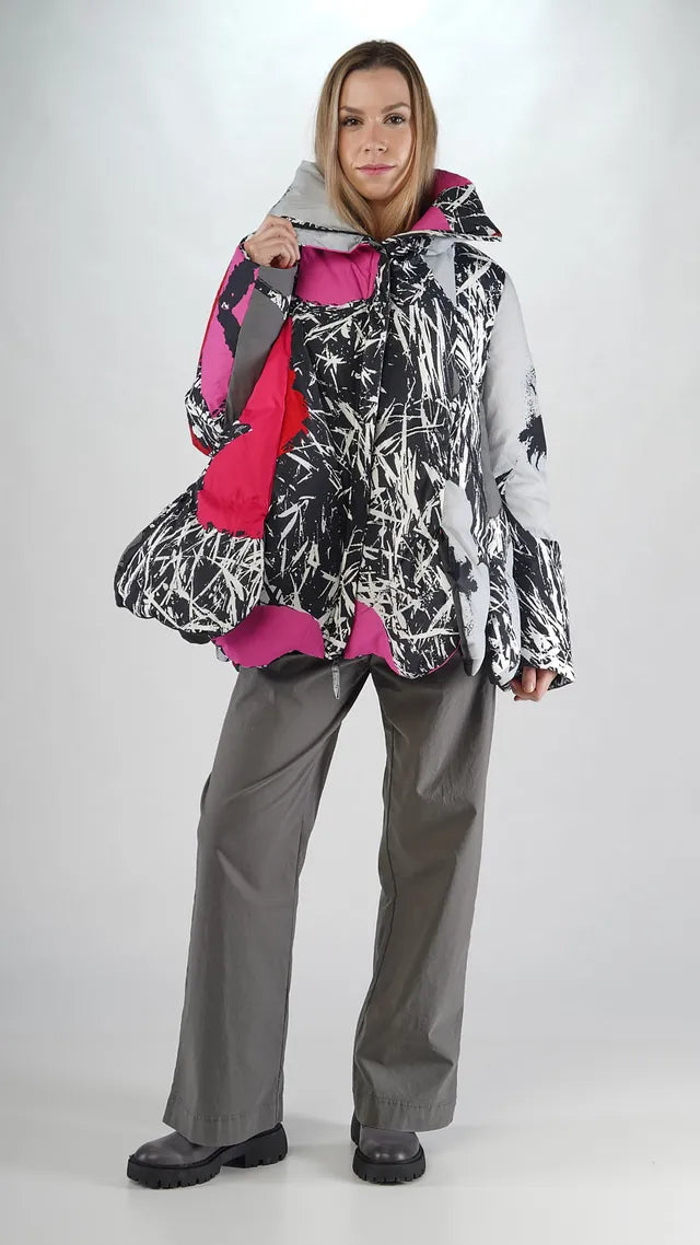 Short Puffer Coat Multicolor