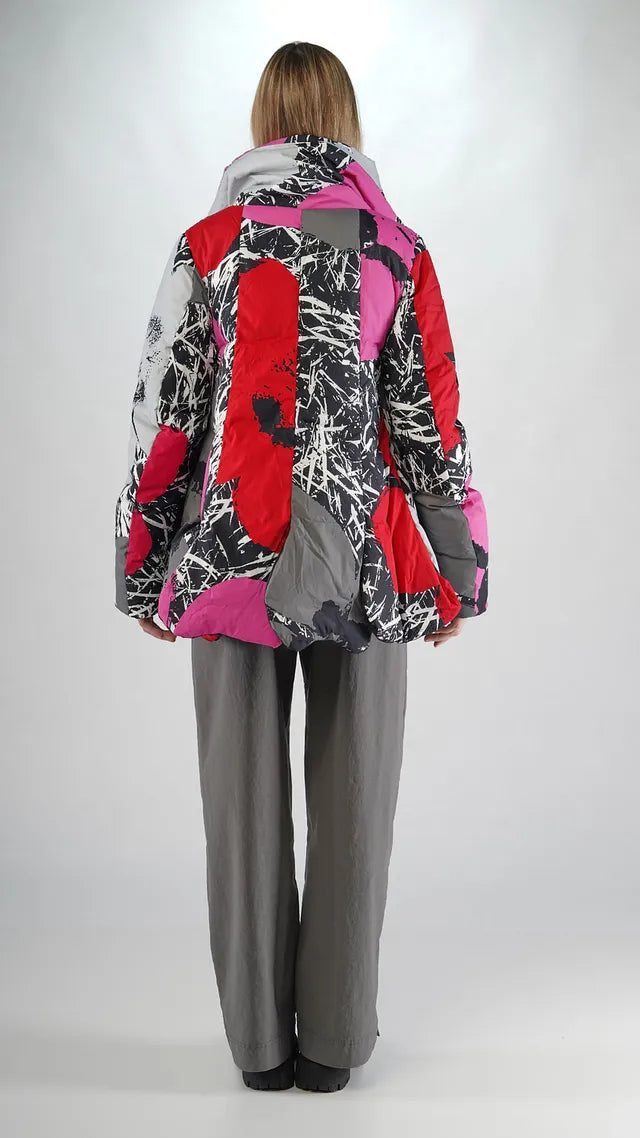 Short Puffer Coat Multicolor
