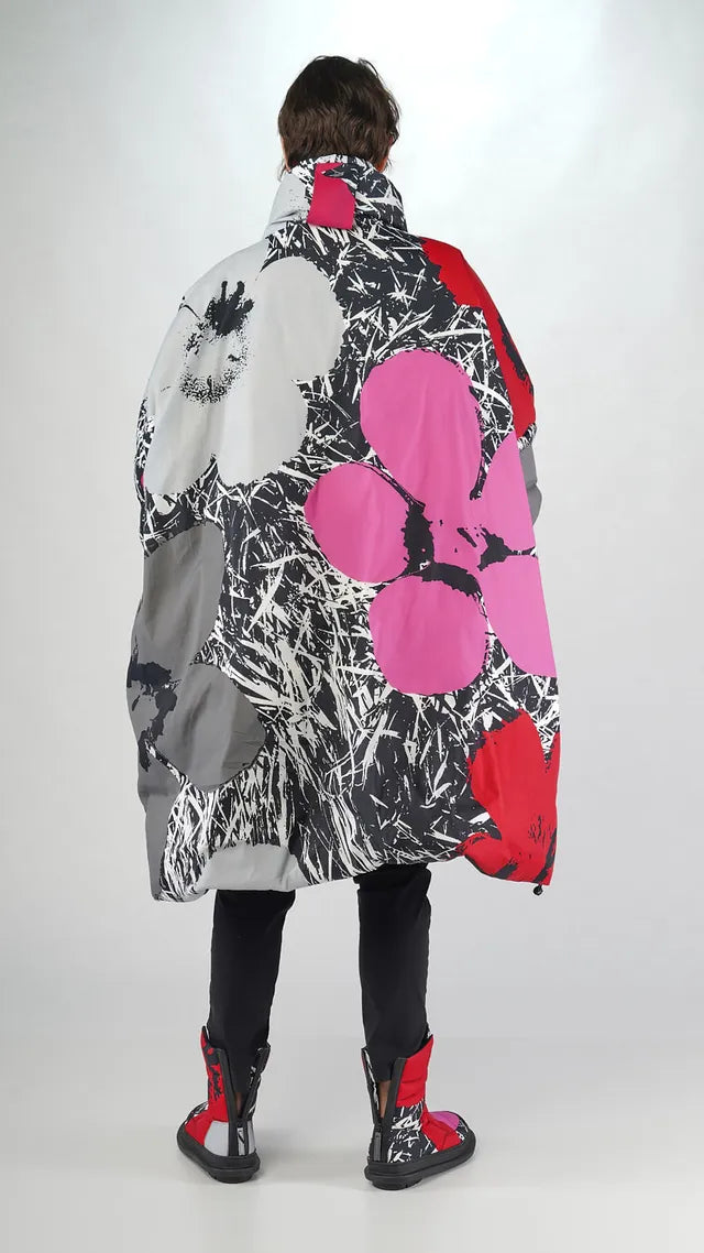 Long Funky Puffer Coat Multicolor