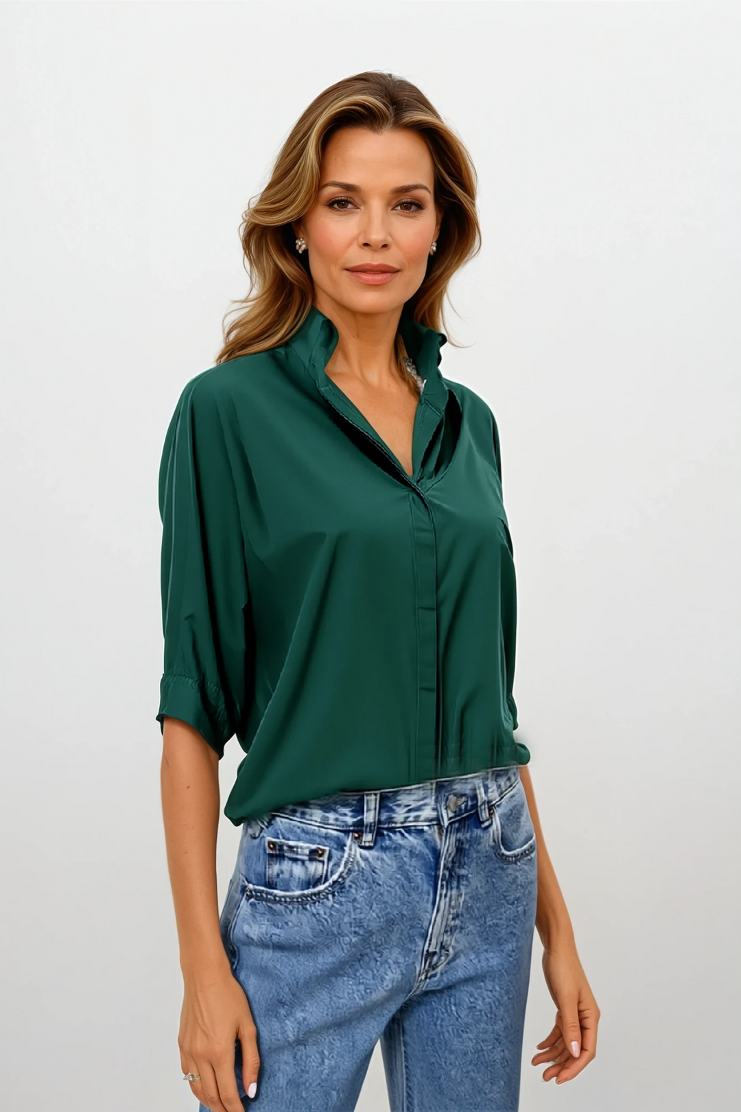 Short Sleeve Button Front Shirt