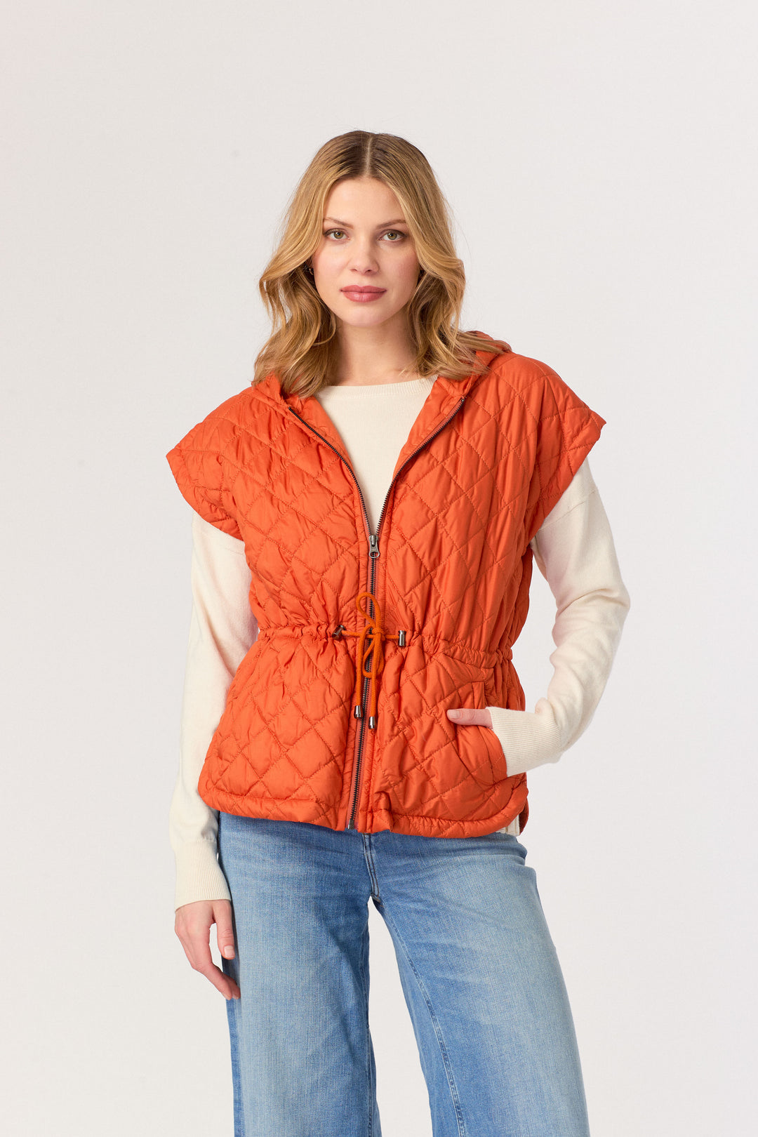 Puffer Vest Orange