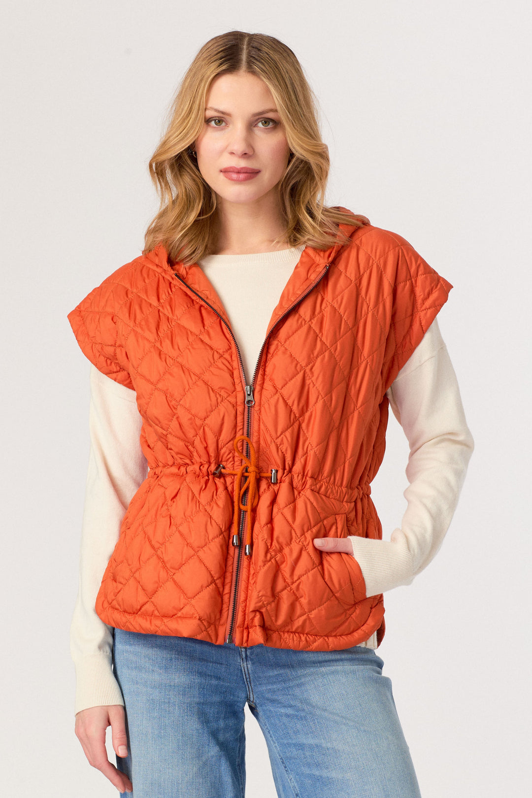 Puffer Vest Orange