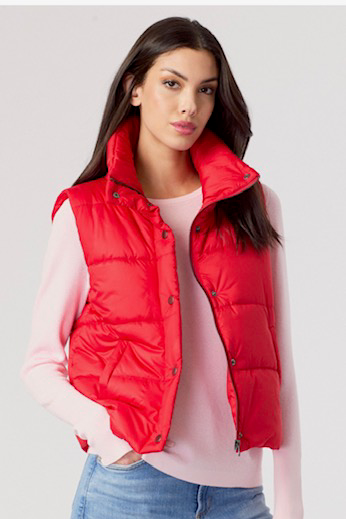 Puffer Hoody Red