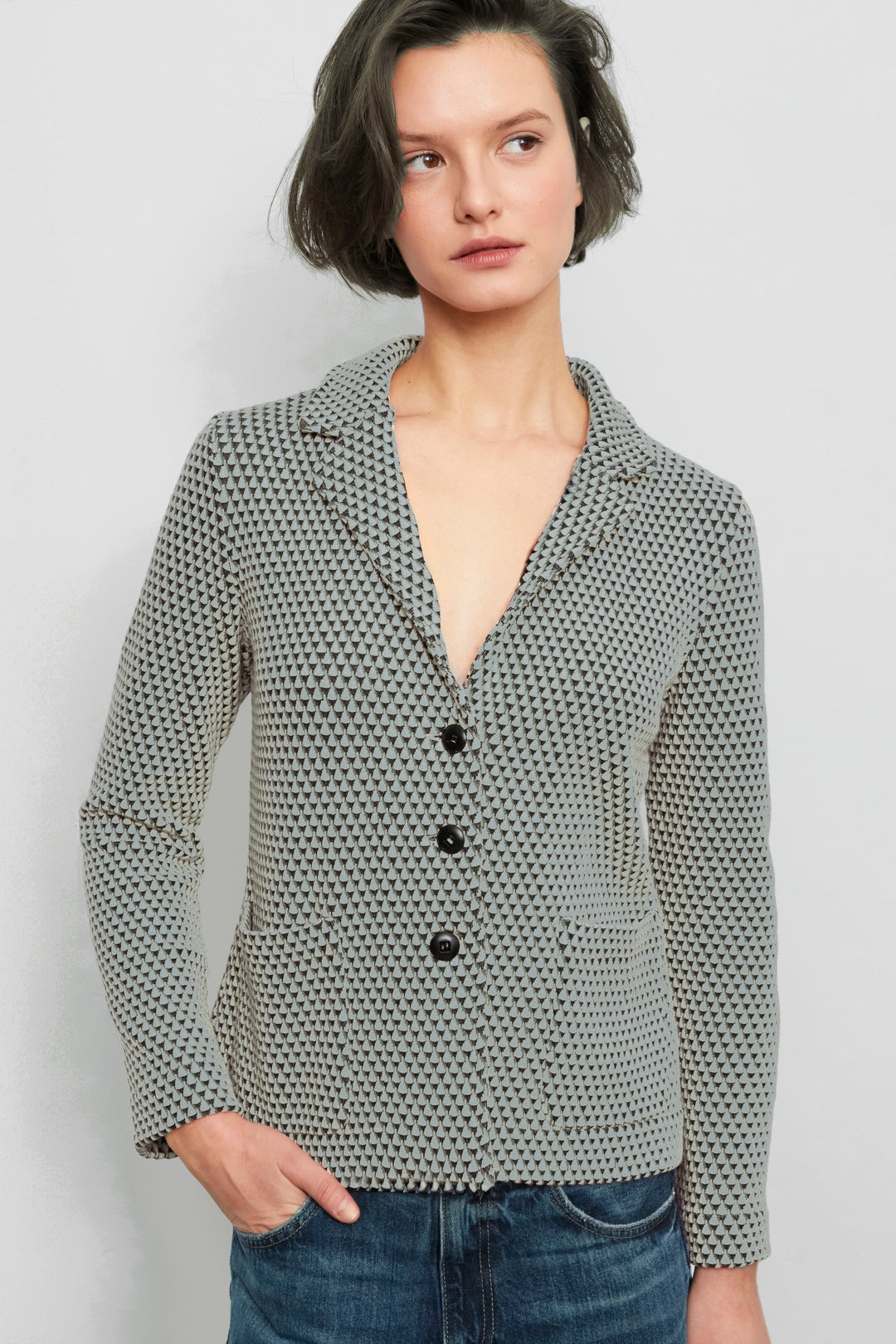 Cone 3 Button Jacket Green