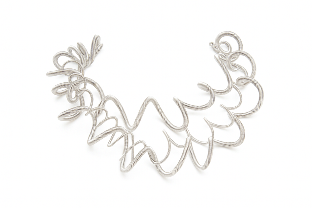 Spiral Wire Necklace Silver