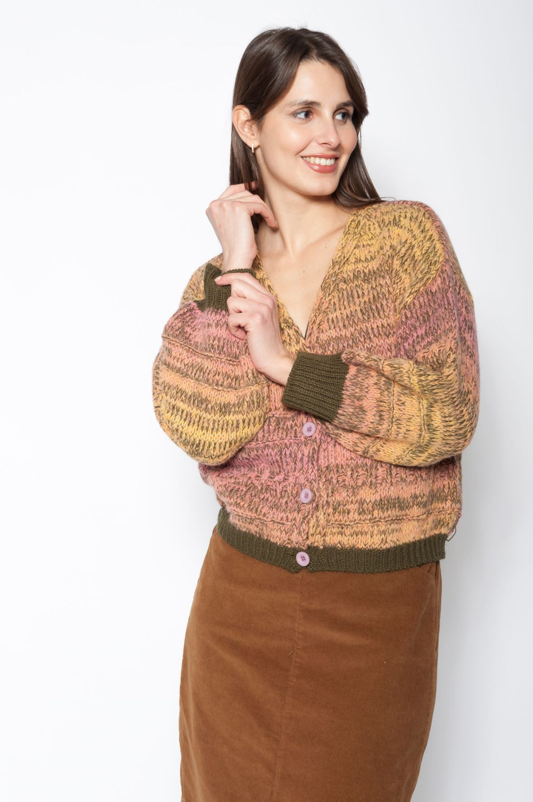 Rainbow Yarn Short Cardigan in Iceland