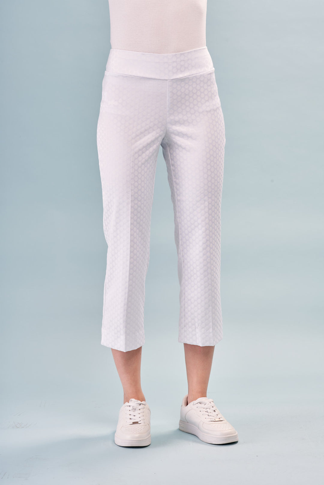 Techno Crop Boot Cut Pant White