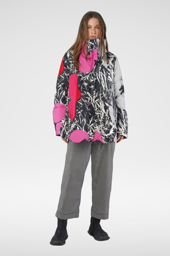 Short Puffer Coat Multicolor