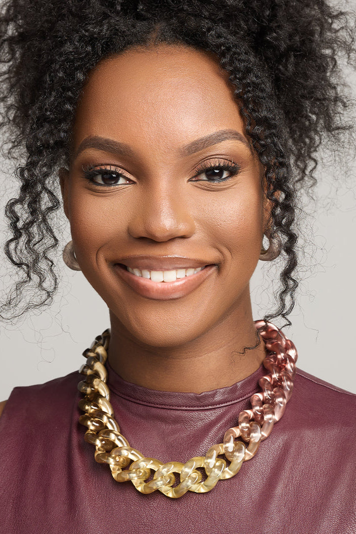 Colette Plume Necklace in Mocha Mist