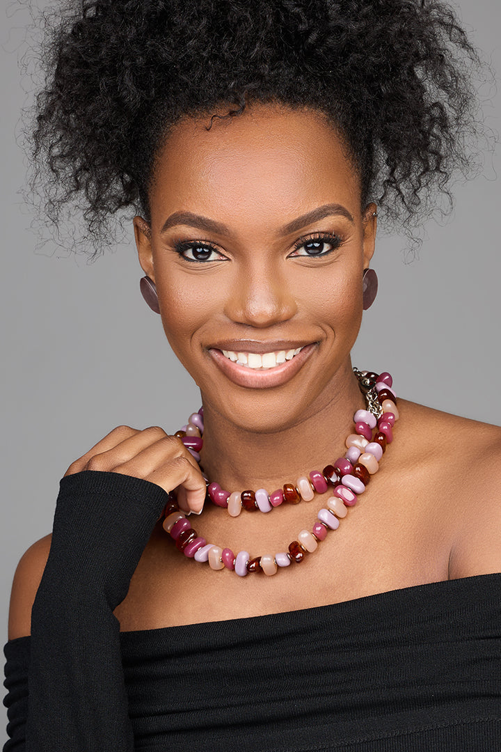 Desi Necklace in Mauve Mist