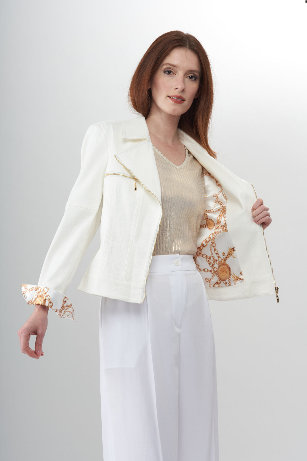 Vegan Leather Jacket Coconut