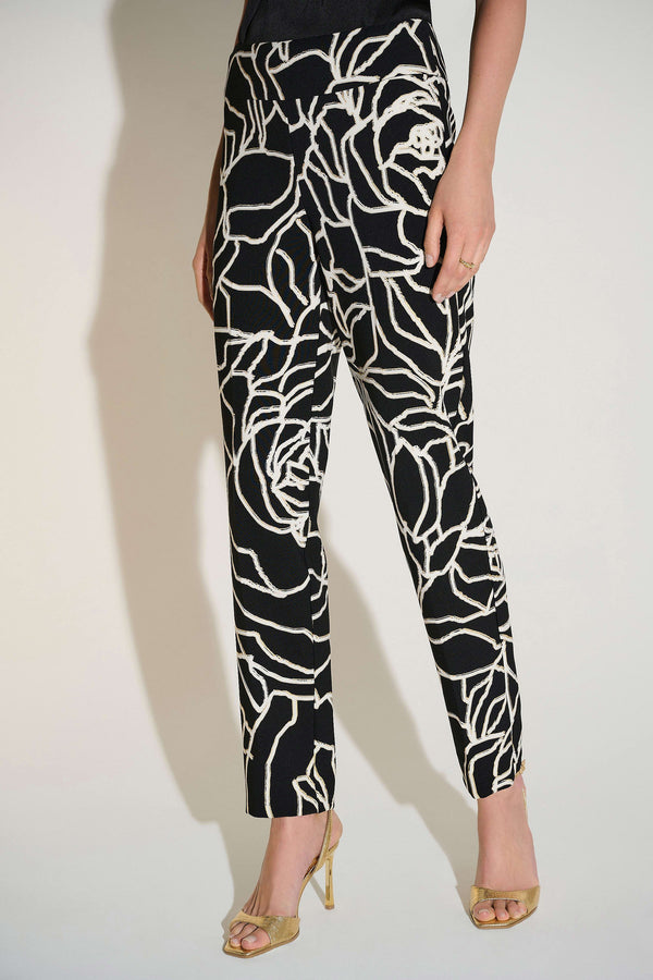 Lux Twill Foiled Floral Slim Fit Pants