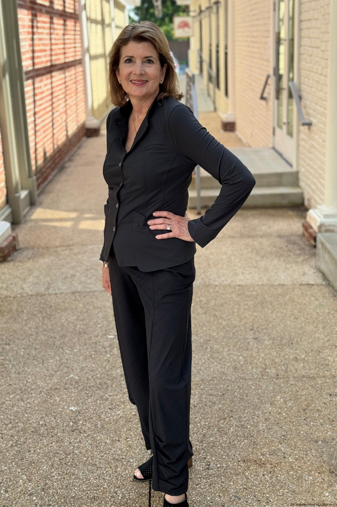 Gambit Mandarin Jacket Smoke