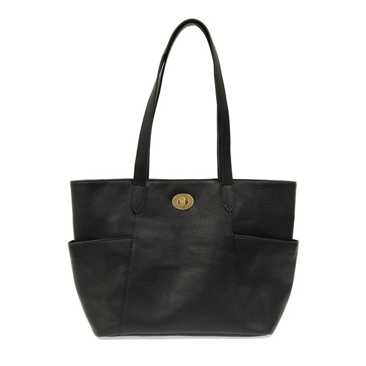 Judy Turn Lock Tote Black