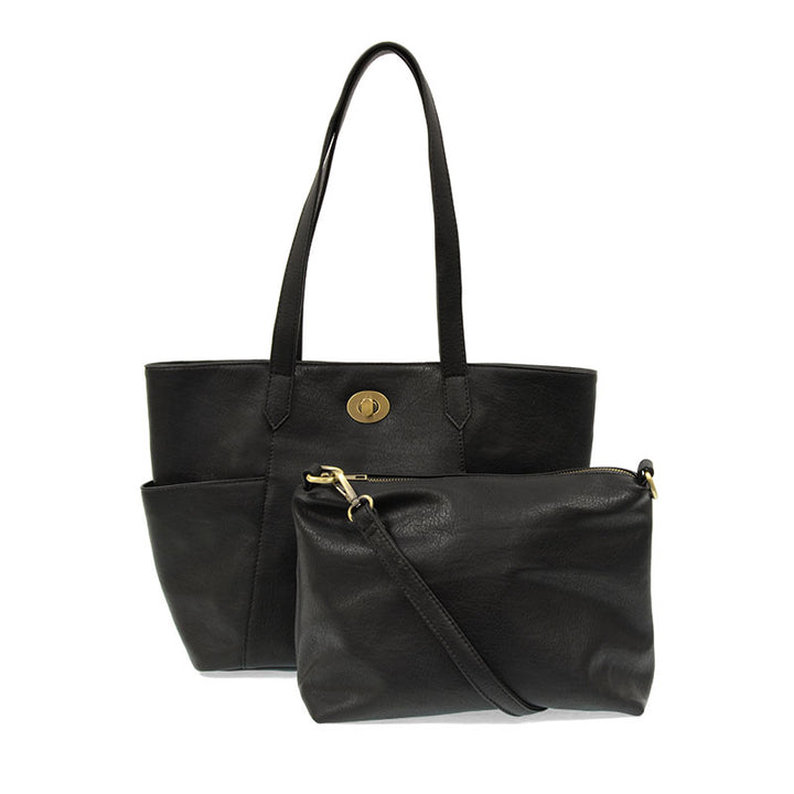 Judy Turn Lock Tote Black