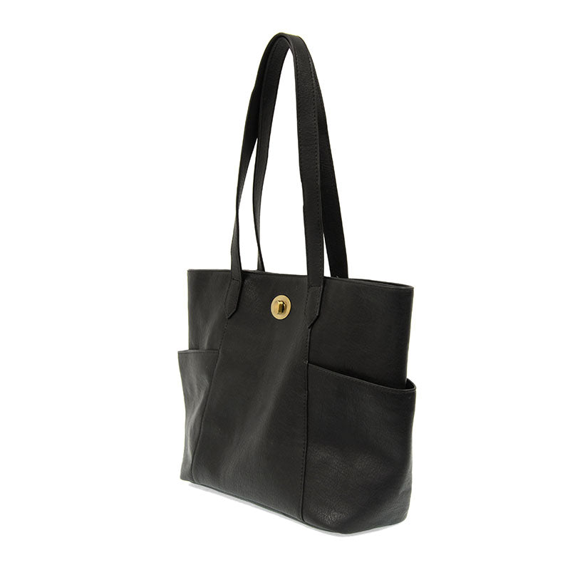 Judy Turn Lock Tote Black