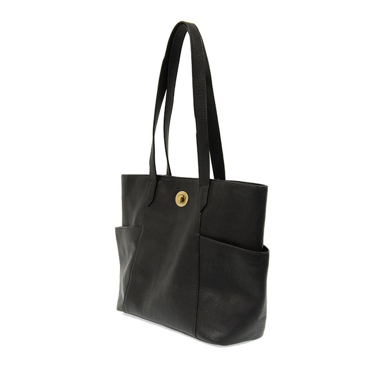 Judy Turn Lock Tote Black