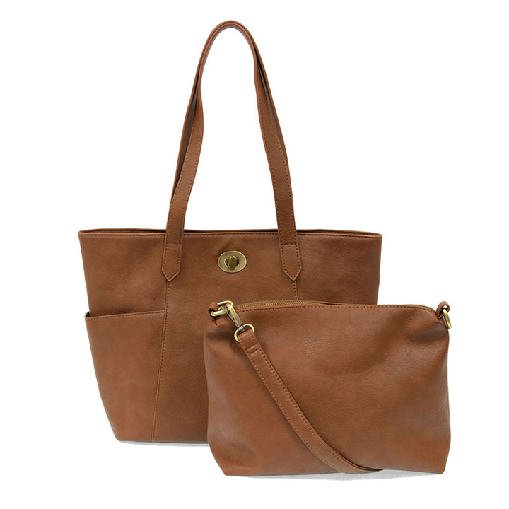 Judy Turn Lock Tote Toffee