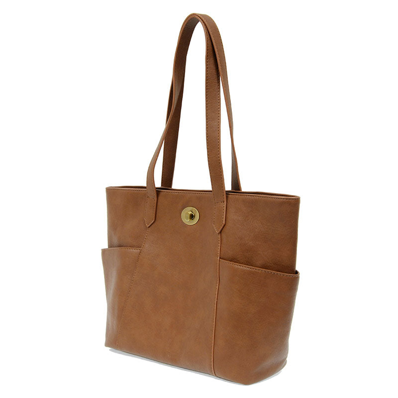 Judy Turn Lock Tote Toffee