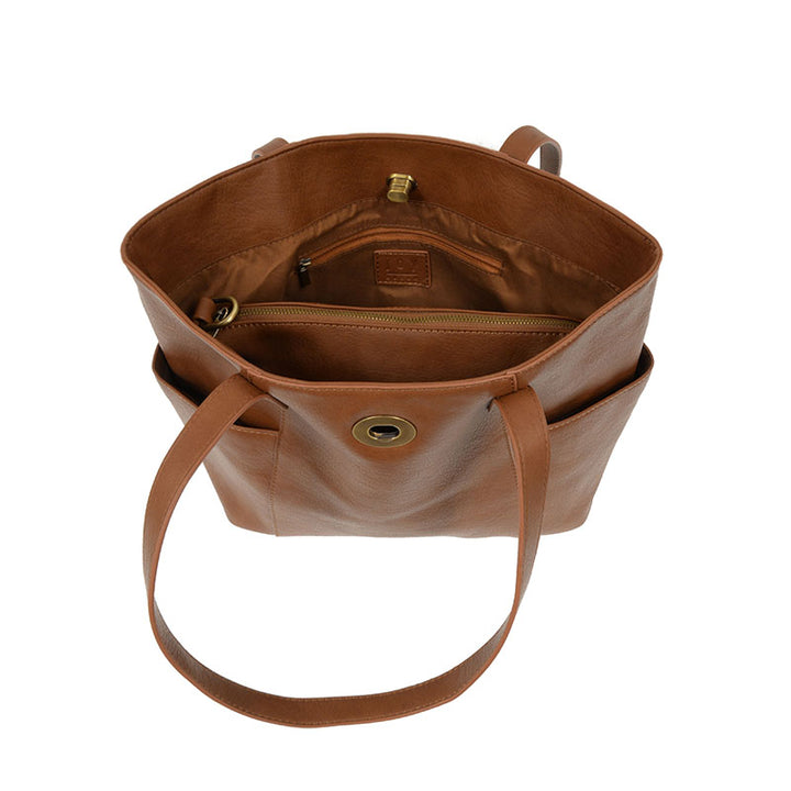 Judy Turn Lock Tote Toffee