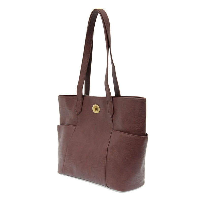 Judy Turn Lock Tote Bordeaux