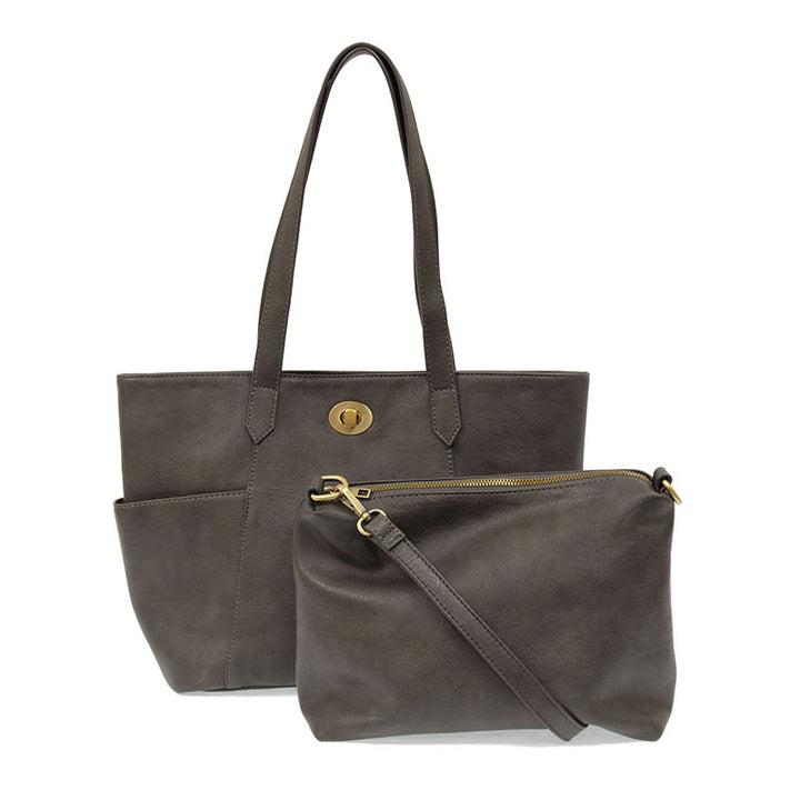 Judy Turn Lock Tote Charcoal