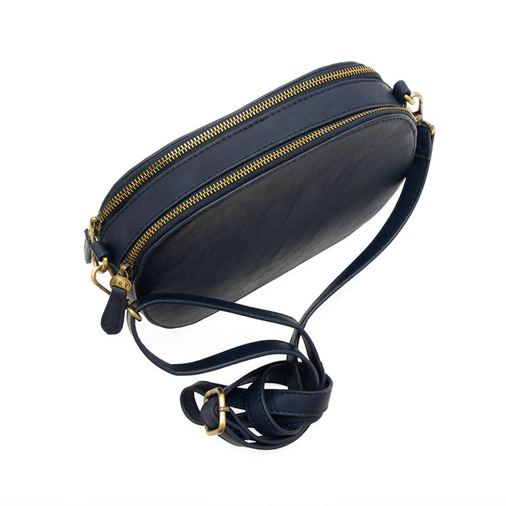 Nora Large Double Zip Camera Bag Navy