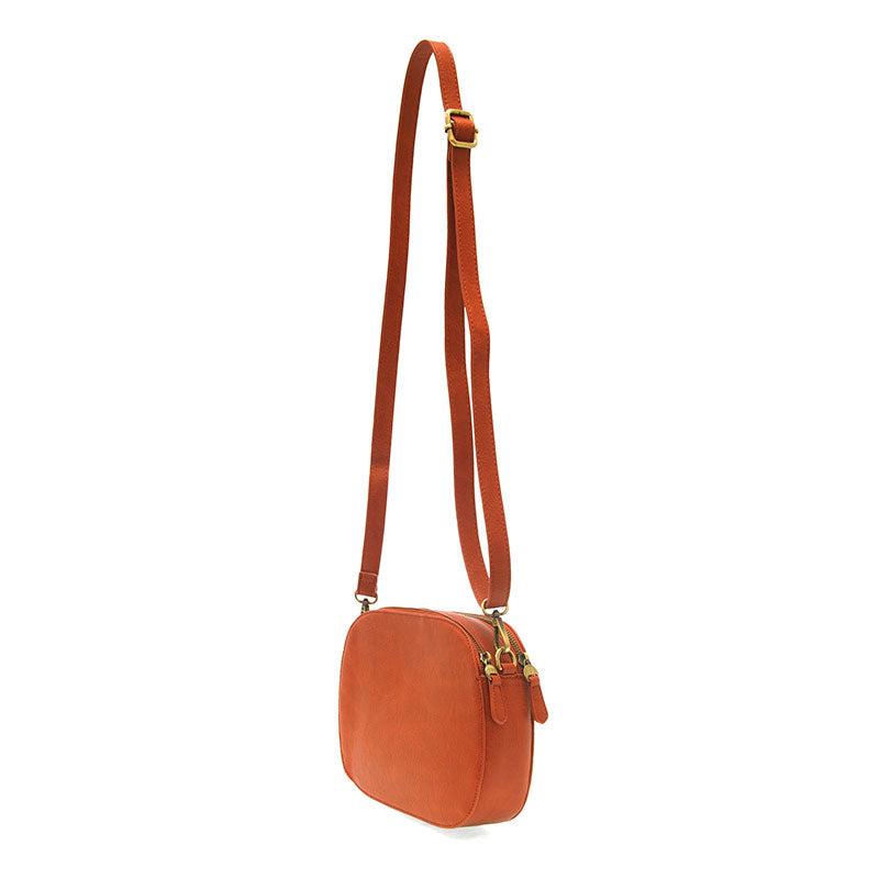 Nora Large Double Zip Camera Bag Terracotta