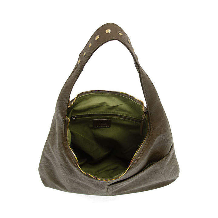 Harley Studded Hobo Dark Moss