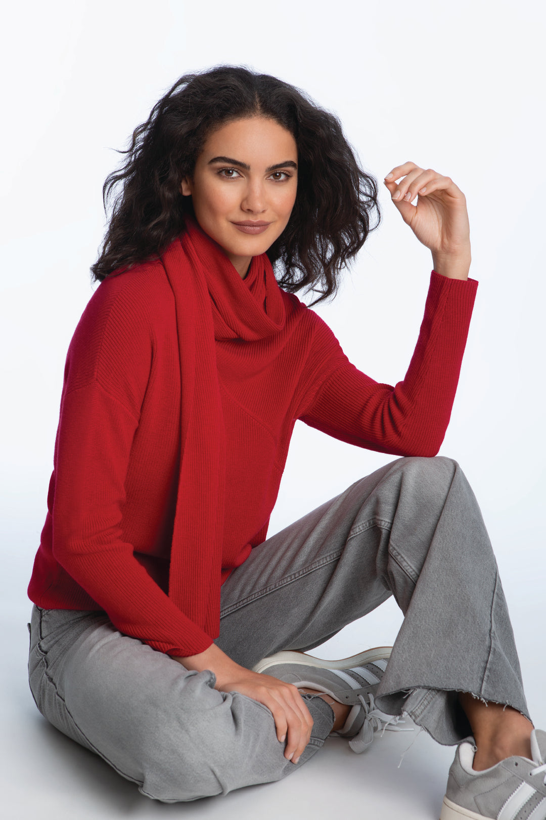 Sweater & Scarf Red