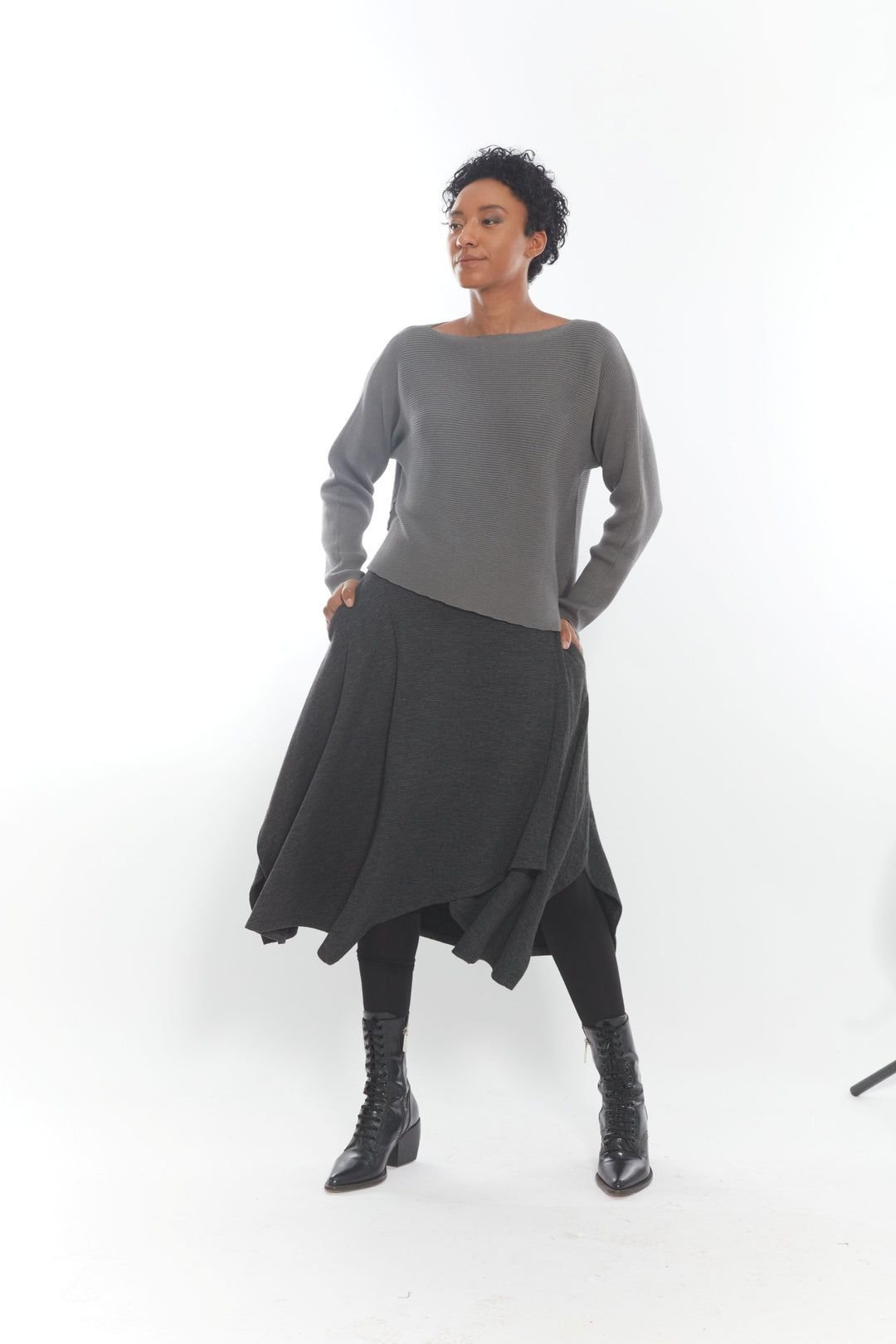 Magnolia Skirt Black Grey