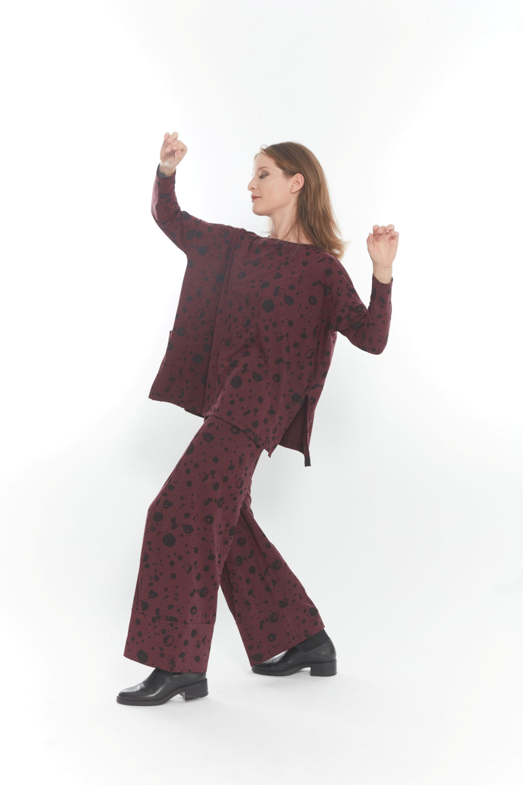 Demi Pant Wine Spot