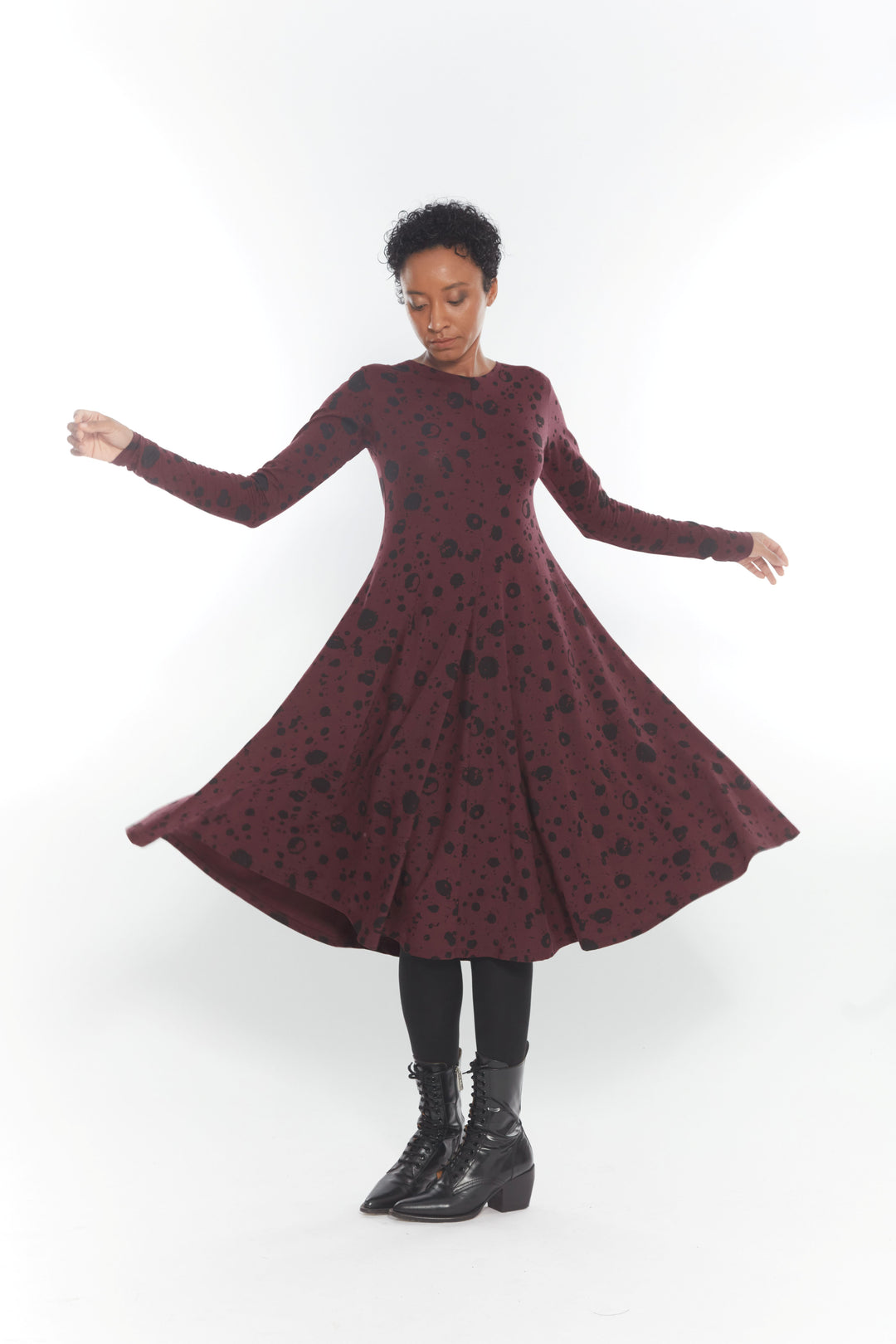 Melanie Dress Wine Spot