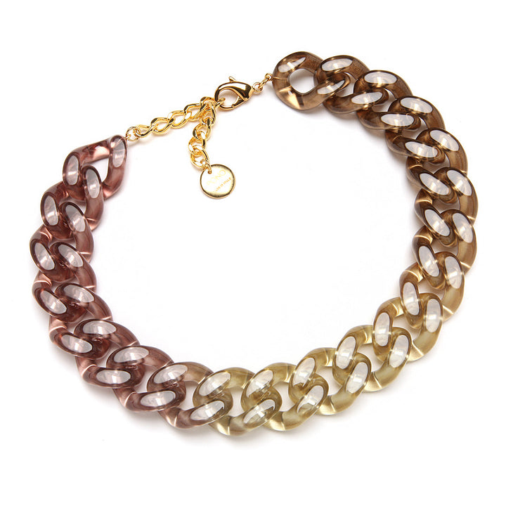 Colette Plume Necklace in Mocha Mist
