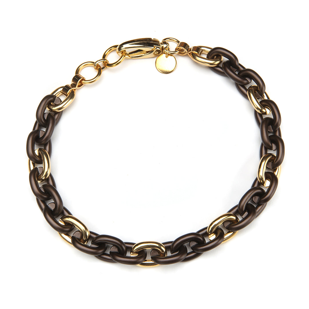 Barile Mini Bike Chain Necklace in Maple