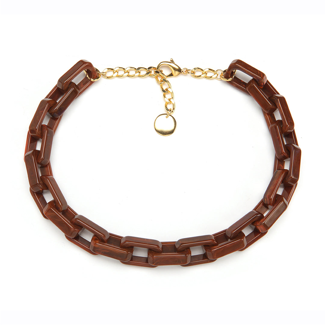 Grazia Necklace in Oak