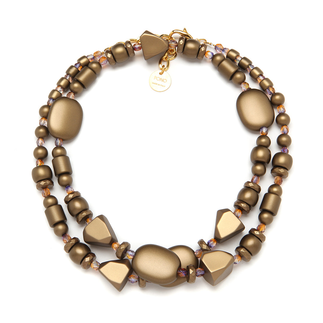 Allegra Necklace in Brass