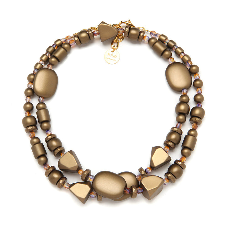 Allegra Necklace in Brass