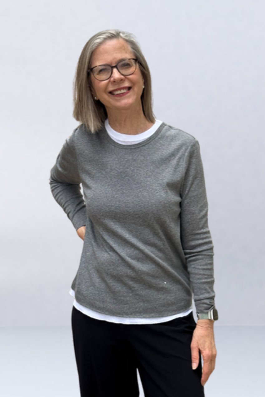 Double Talk Top Grey