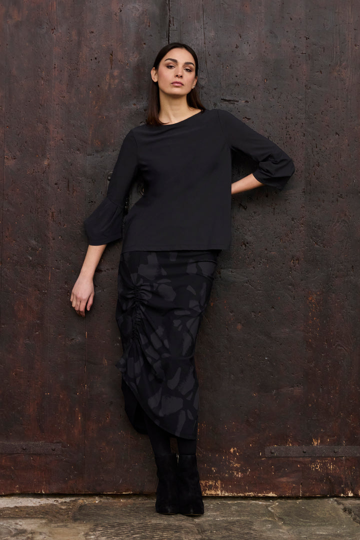 Daphne Puff Sleeve Top Smoke