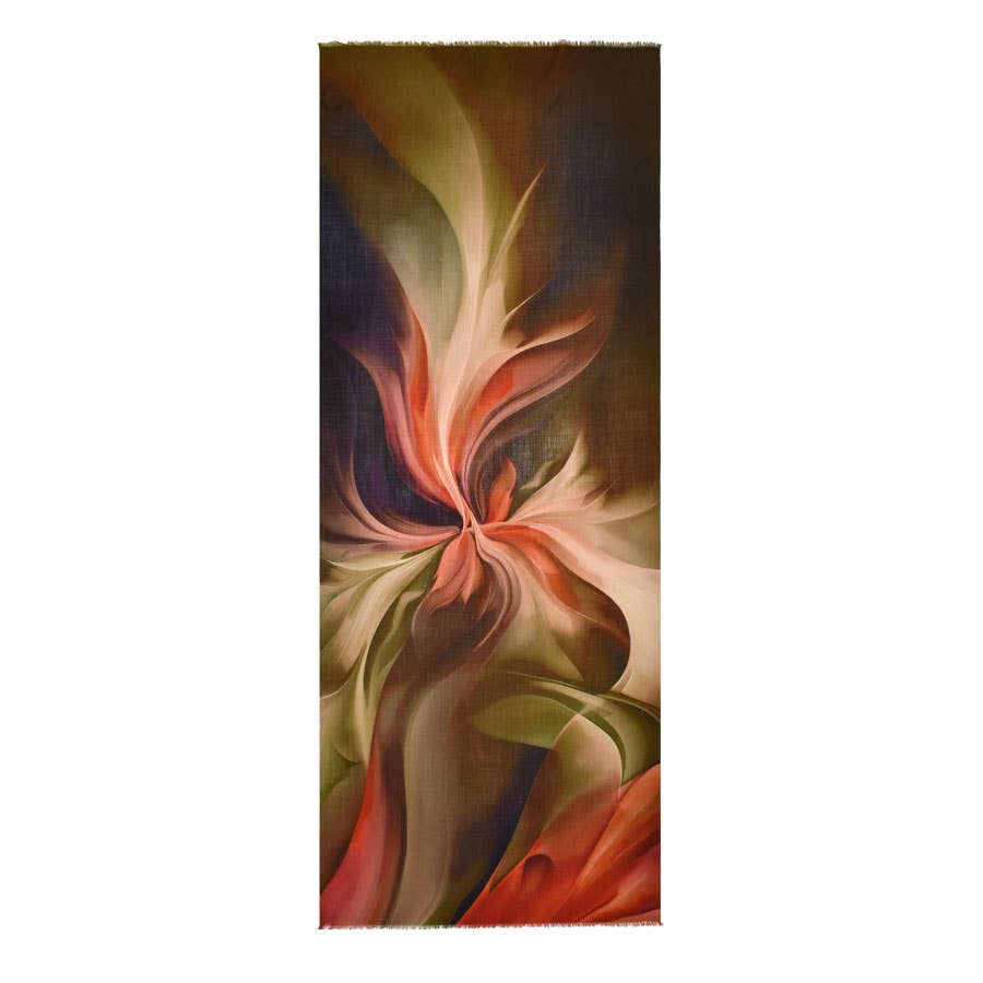 Treviso Colorful Abstract Swirl Scarf