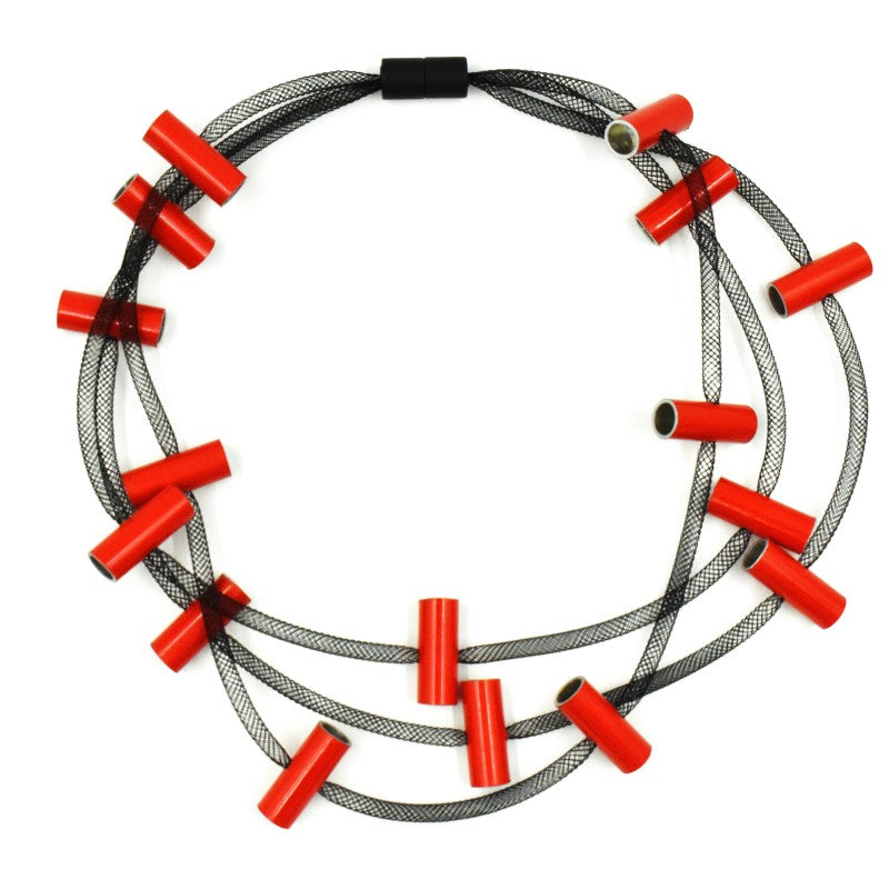 Short Mesh Cord Necklace