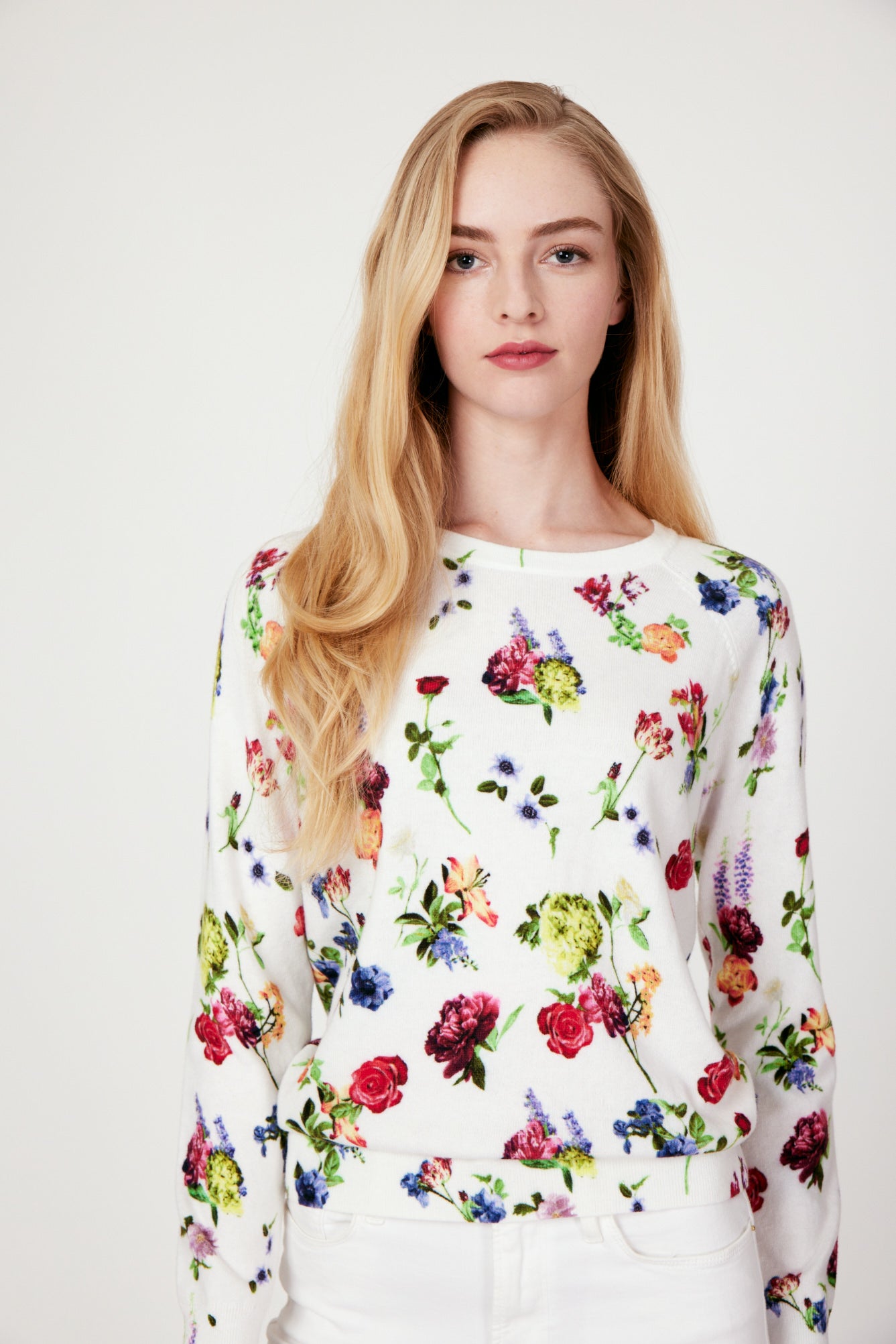 Floral Crew Sweater