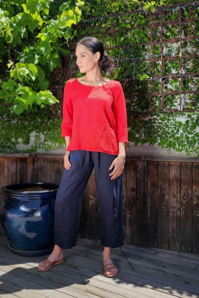 Linen Box Top Scarlett