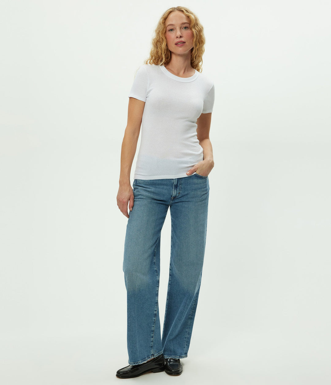 Fallon Shine Short Sleeve Tee White