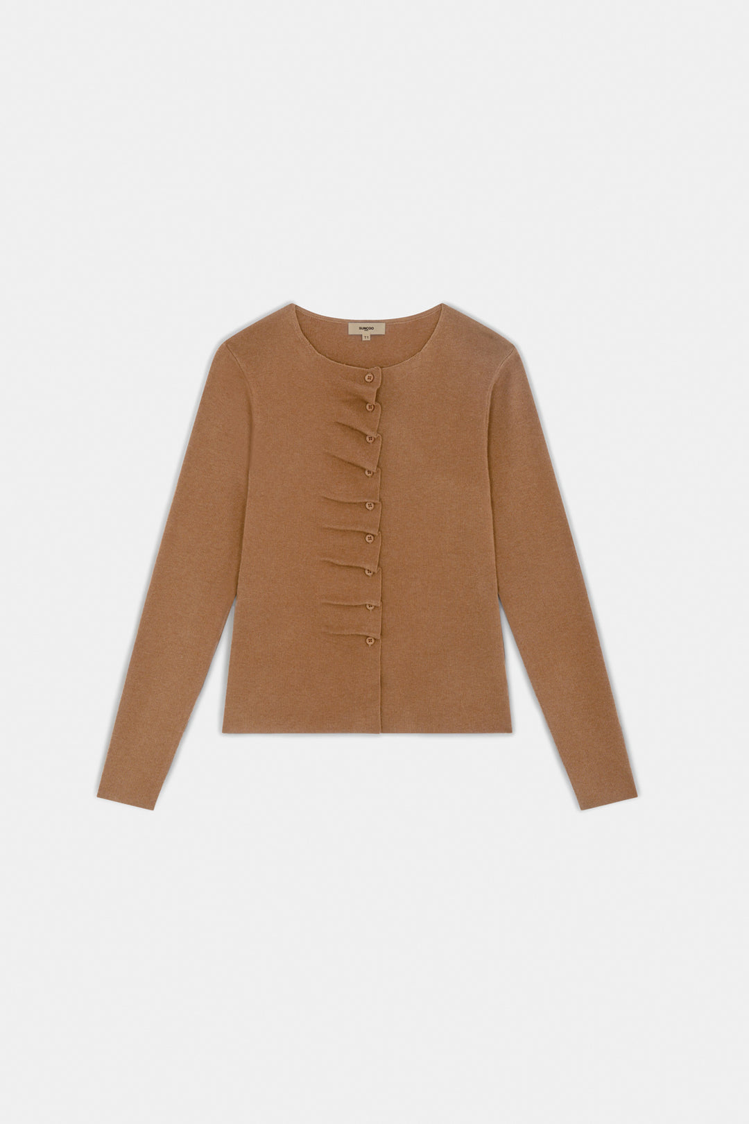 Gamira Ruffle Blouse Camel